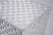 W�schebeh�lter quadratisch wei� aus Nylon mit Metallrahmen