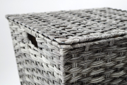 W�schebeh�lter aus Polyrattan grau