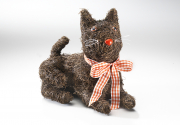 Deko-Katze aus Rattan 32 cm lang