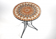 Metalltisch Mosaiktisch Gartentisch mit Mosaik aus Metall