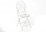 Klappstuhl aus Metall in der Farbe wei�
