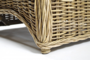 BRISTOL Sessel Rattan kubu grey mit Kissen und Armlehnen