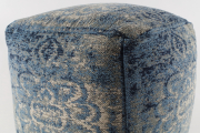 Sitzpouf aus indischem Webstoff BLUE 45x45x45 cm