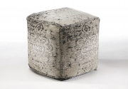 Sitzpouf aus indischem Webstoff GRAY 45x45x45 cm