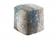 Sitzpouf MULTICOLOR aus indischem Webstoff 45x45x45 cm
