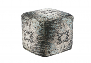 Sitzpouf aus indischem Webstoff AQUA 45x45x45 cm