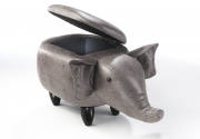 Hocker ELEPHANT grau  mit Staufach