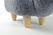 Hocker ALPACA grau mit Staufach