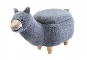 Hocker ALPACA grau mit Staufach