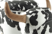 Hocker COW schwarz/weis mit Staufach