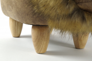 Hocker LION braun mit Staufach