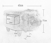 Hocker LION braun mit Staufach