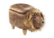 Hocker LION braun mit Staufach