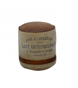 Sitzpouf CANVAS rund mit Leder und Aufdruck