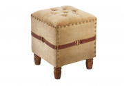 Sitzhocker PAD aus Canvas und Holz mit Holzf��en