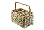 Flaschentr�ger 6-teilig aus Rattan kubu
