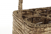Flaschenkorb 6-teilig braun Bananenblatt