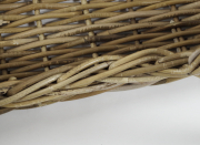 Hundelager PUPPY aus Rattan grau 81x62x21 cm mit passendem Kissen