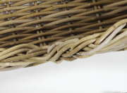 Hundelager PUPPY aus Rattan grau 94x74x26 mit passendem Kissen