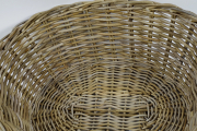 Hundekorb oval aus Rattan 72x62x25 cm mit passendem Kissen