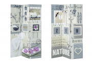Paravent 3-teilig mit Holzrahmen Canvas�berzug beidseitig bedruckt Motiv Nature