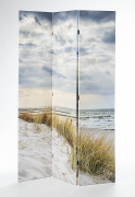 Paravent 3-teilig mit Holzrahmen Canvas�berzug beidseitig bedruckt Motiv K�ste