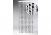 T�rvorhang PEARL Kunststoff transparent/schwarz 72 Str�nge