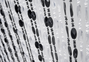 T�rvorhang PEARL Kunststoff transparent/schwarz 72 Str�nge