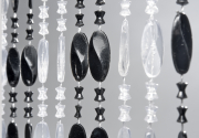 T�rvorhang PEARL Kunststoff transparent/schwarz 72 Str�nge