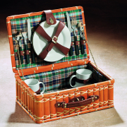 Picknickkoffer f�r 2 Personen best�ckt Bambus