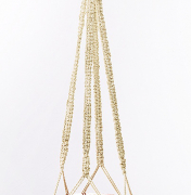 Blumenampel Baumwolle natur 100 cm lang inkl. Terrakottaschale ohne Blumen