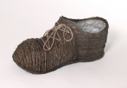Deko Schuh Rattan zum Bepflanzen