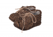 Dekoschuhpaar aus Rattan zum Bepflanzen