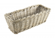 Blumenbank Rattan grau