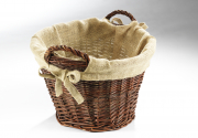 Holzkorb ungesch�lte Weide Leinen