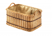 Holzkorb eckig gekochte Weide