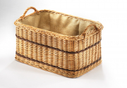 Holzkorb eckig gekochte Weide