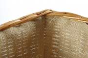 Holzkorb eckig gekochte Weide Leinen Gr 2