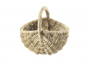Rattankorb aus ungesch�ltem grauem Rattan