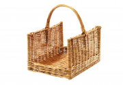 Holzkorb eckig gekochte Weide