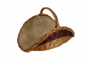 Holzliege aus gekochter Weide ausgestattet mit Jutefutter, kleine Ausf�hrung