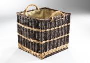 Holzkorb quadratisch ungesch�lte Weide
