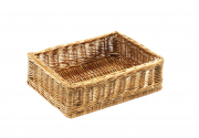Auslagekorb Ausstellkorb Regalkorb stabil eckig aus gekochter Weide