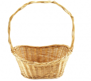 Geschenkkorb oval 45x29x21 braun  Weide