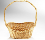 Geschenkkorb oval 45x29x21 braun  Weide