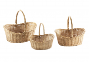 Geschenkkorb oval gekochte Weide S/3