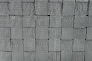Regalkorb eckig grau Nylon auf Metallrahmen geflochten S/4
