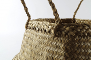 Faltkorb aus Seegras naturbelassen mit Griffen