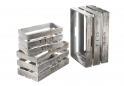 Holzkiste grey washed Storage Kistenset Weinkiste Obstkiste Dekokiste S/3