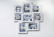 Bilderrahmen-Collage shabby-white aus Holz f�r bis zu 8 Bilder